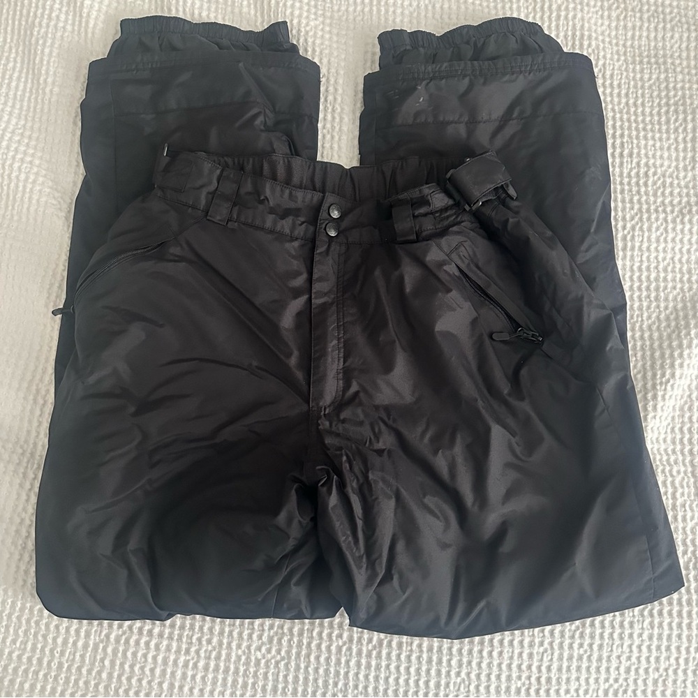 Men's Black Insulated Snow Pants